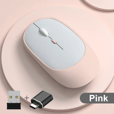 Wireless Mouse Rechargeable Mouse Gamer Dual Modes Bluetooth-compatible 2.4G USB Mute Mice For Laptop Pad Tablet Macbook Mause