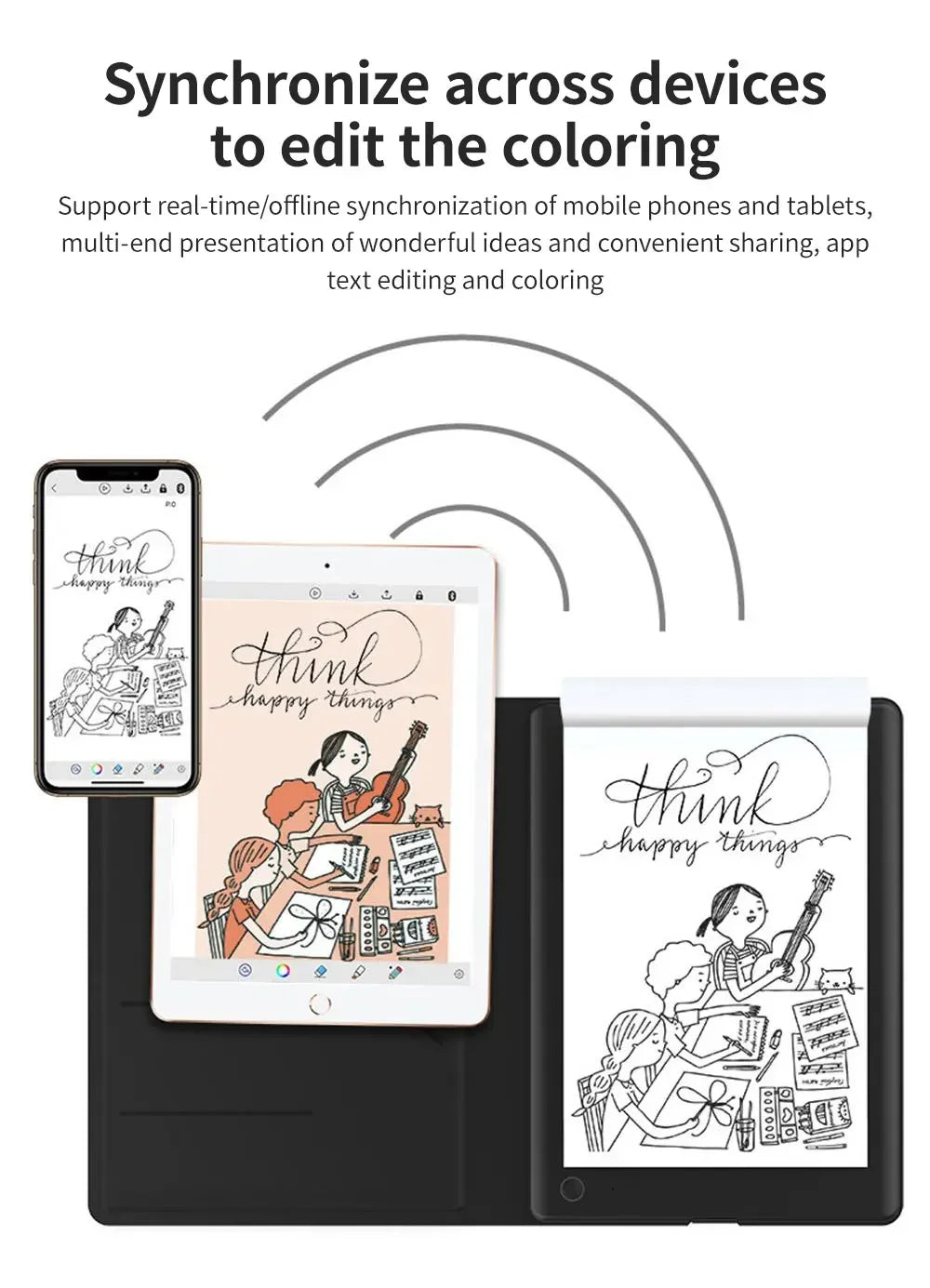 Aulidtech iNote Bluetooth Digital Smart Notebook A5 Paper Writing Board Tablet 10 Inch Smart Notebook Drawing Note Pad