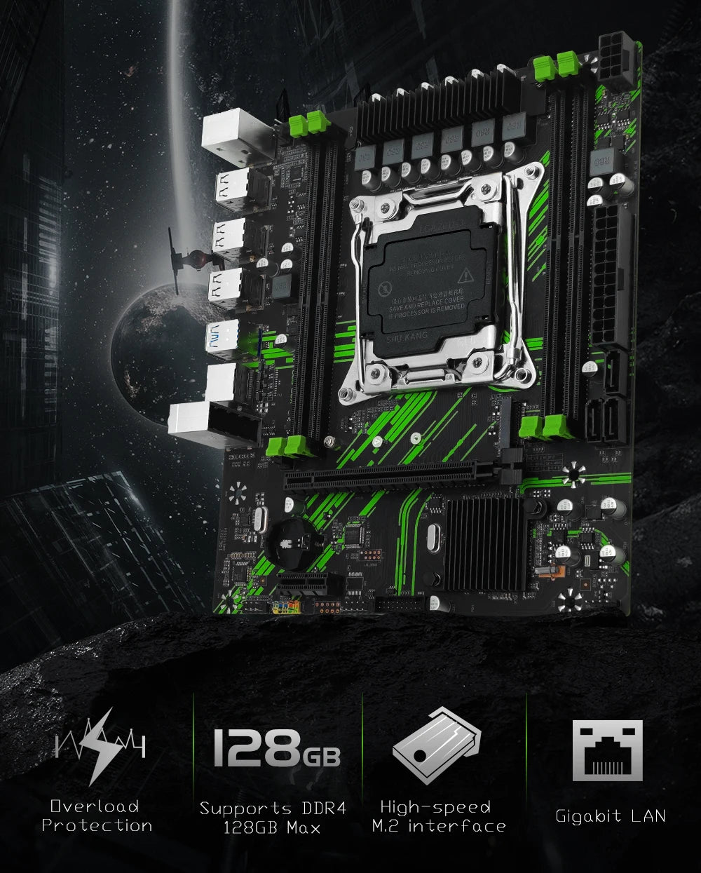 MACHINIST X99 Motherboard kit with Intel Xeon E5 2680 V3 CPU + DDR4 8GBx2 2133MHz Dual-Channel RAM Set Computer Combo X99 PR9