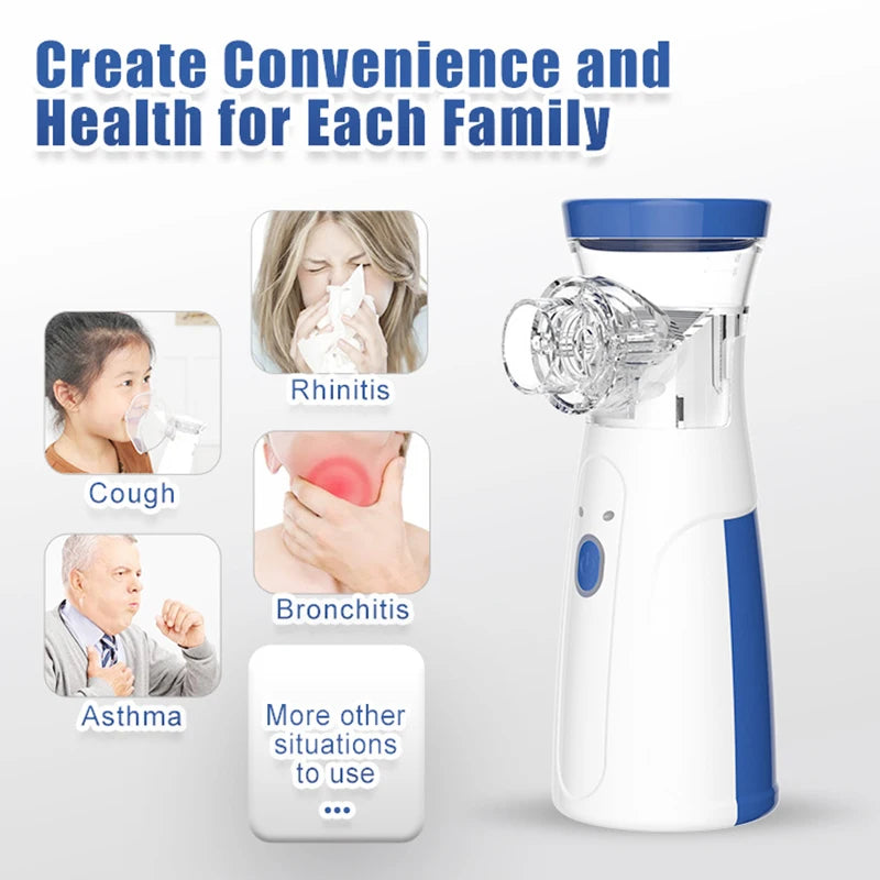 Medical Nebulizer Asthma Inhaler Handhe Portable Inhalator Adult Kids Child Mini Silent Steam Nasal Humidifier Tools Nebulizer