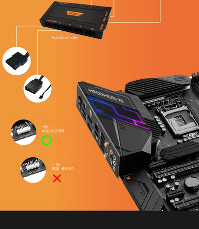 Darkflash DR11 Rgb Fan Ventoinha PC Controladora 120mm Computer Case Fan Kit 6pin Water Cooler CPU Cooling Fans Argb Ventilador