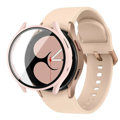 Tempered Glass+Case for Samsung Galaxy Watch 7/6/5/4 44mm 40mm Full PC bumper screen protector cover Galaxy watch FE Accessories