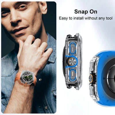 Case for Samsung Galaxy Watch Ultra 47mm accessories Tempered Glass Screen Protector Hard PC Bumper Galaxy Watch 7 ultra Cover