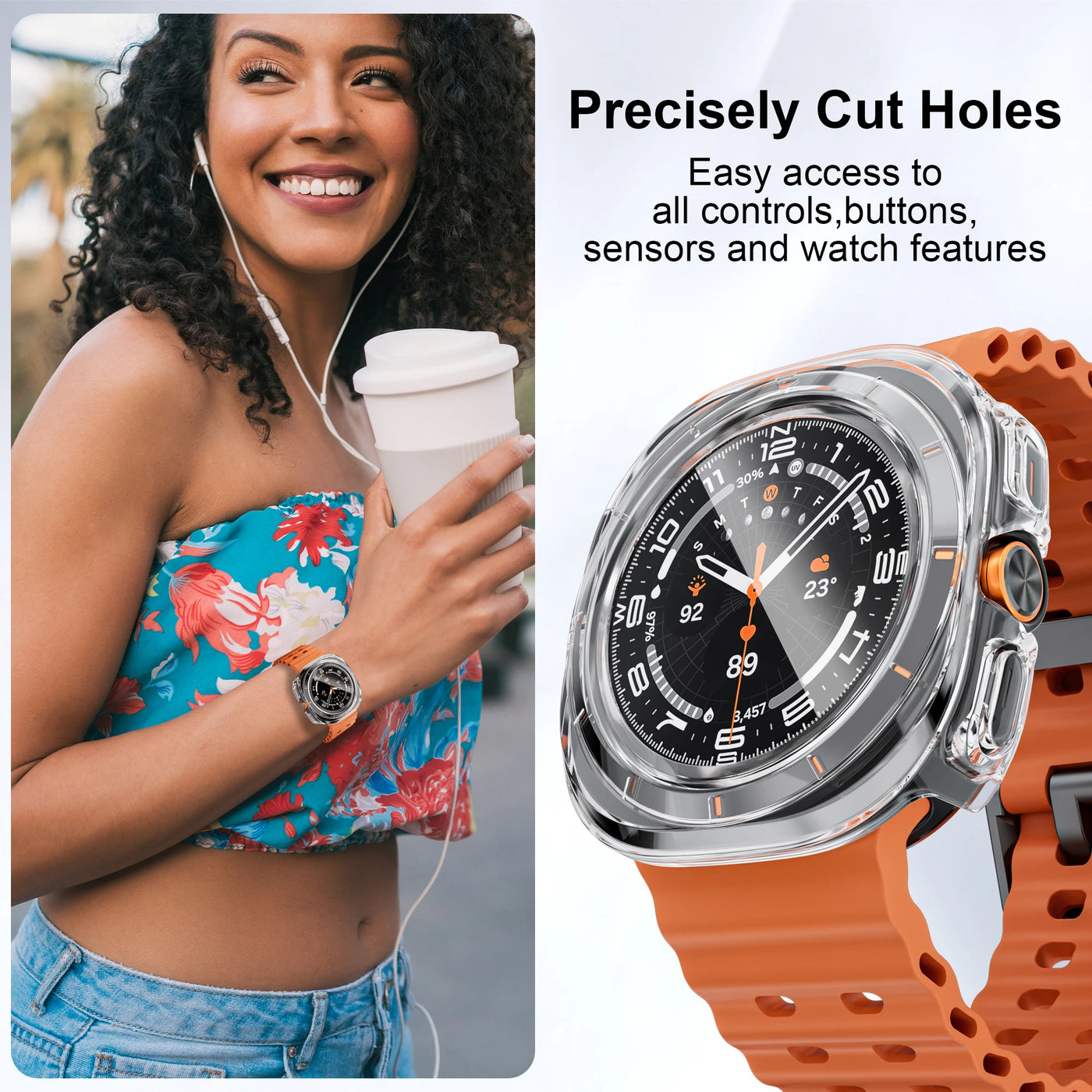 Case for Samsung Galaxy Watch Ultra 47mm accessories Tempered Glass Screen Protector Hard PC Bumper Galaxy Watch 7 ultra Cover
