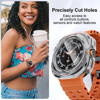 Case for Samsung Galaxy Watch Ultra 47mm accessories Tempered Glass Screen Protector Hard PC Bumper Galaxy Watch 7 ultra Cover