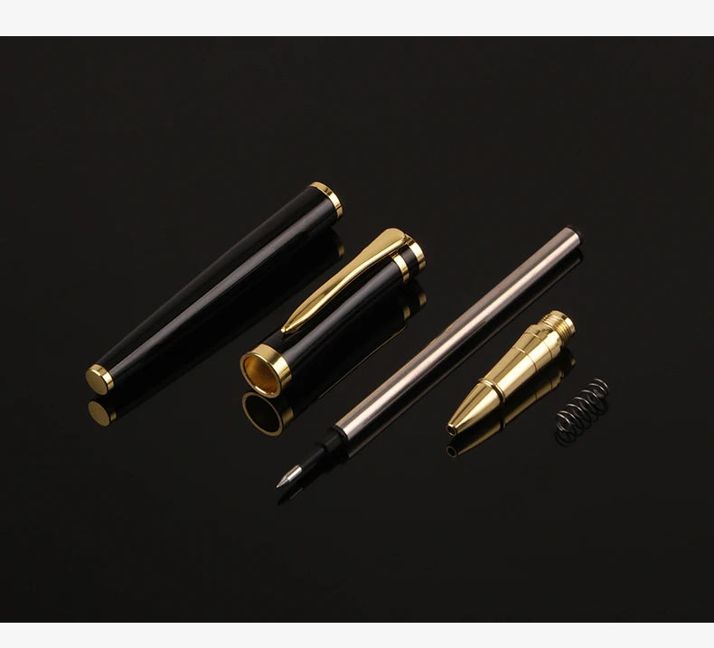 Luxury Metal Ball Point Pen Clip Signature Ballpoint Pens for Business Writing Office Stationery Customized Logo Name Gift
