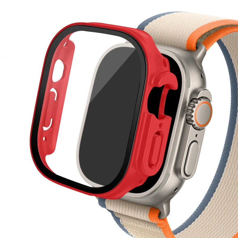 Glass+ Cover For Apple Watch case Ultra 2 49mm smartwatch Bumper+Screen Protector Tempered iwatch series apple watch Accessories