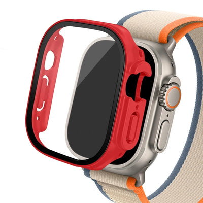 Glass+ Cover For Apple Watch case Ultra 2 49mm smartwatch Bumper+Screen Protector Tempered iwatch series apple watch Accessories