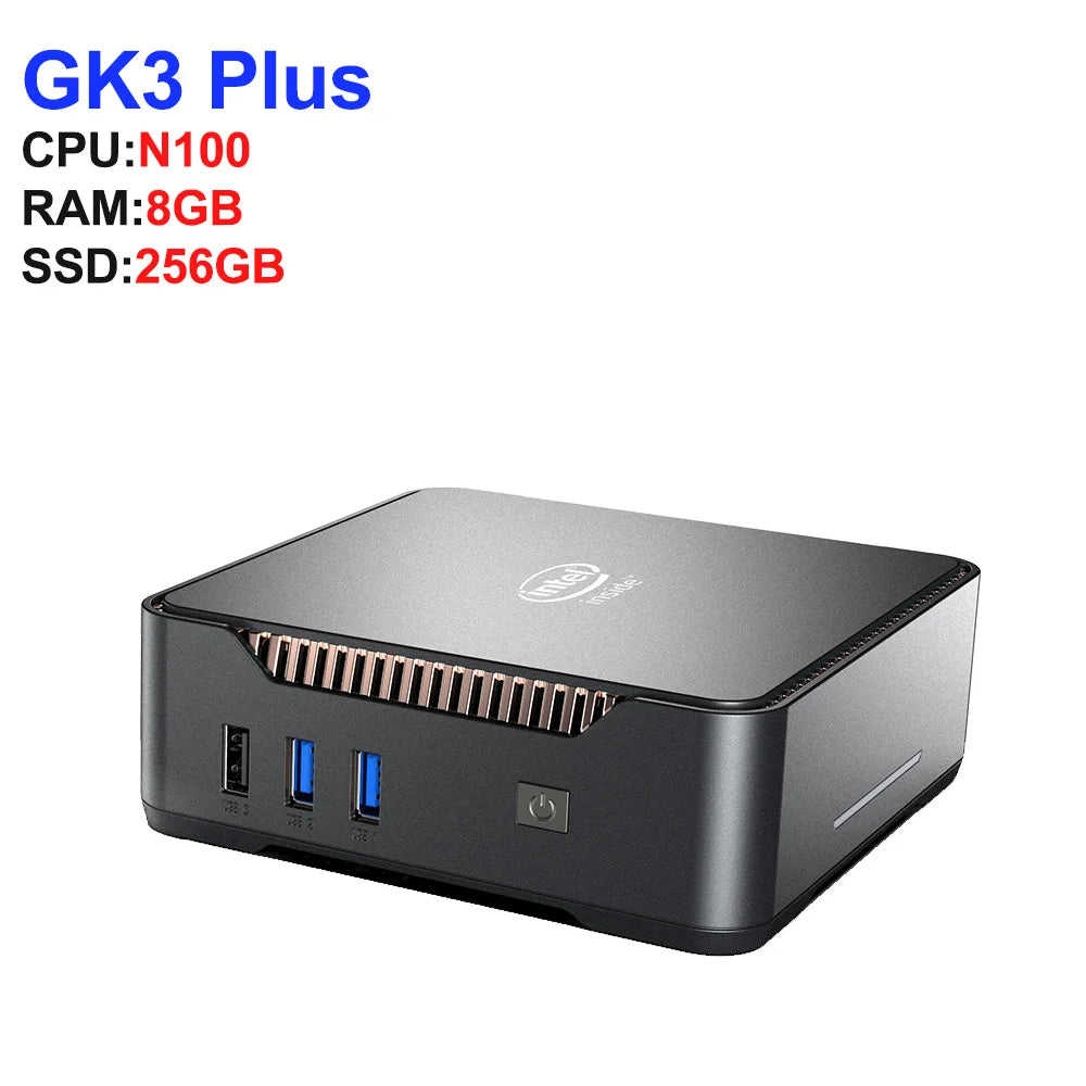 GK3V Mini PC DIY Gaming Computer Intel Alder Lake N100/N95 8GB 16GB 1TB NVMe Windows 11 Pro 4K HD VGA Win 11
