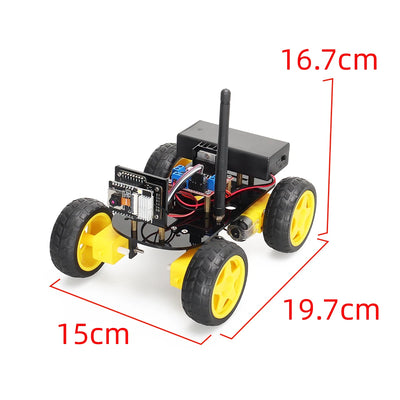 4WD Smart Robot Car ESP32 Camera Wifi Automation Kit For Arduino Programming ESP Robot with Antenna Learning Complete Coding Kit