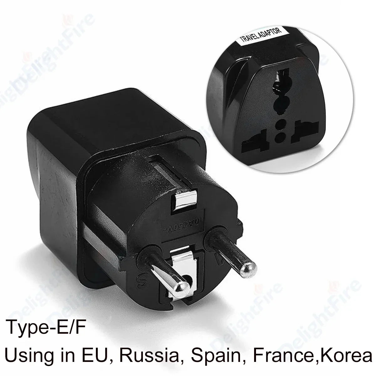 KR Plug Adapter Multifunction Universal AU UK US To EU Electrical Socket Type E/F France Spain Plug Travel Adapter AC Outlet
