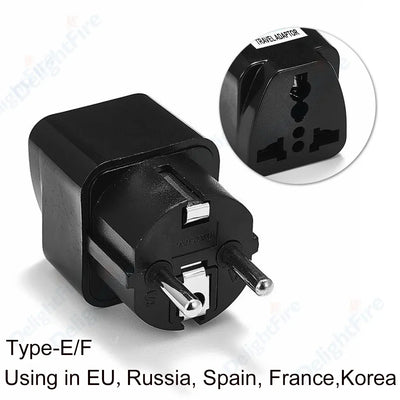 KR Plug Adapter Multifunction Universal AU UK US To EU Electrical Socket Type E/F France Spain Plug Travel Adapter AC Outlet