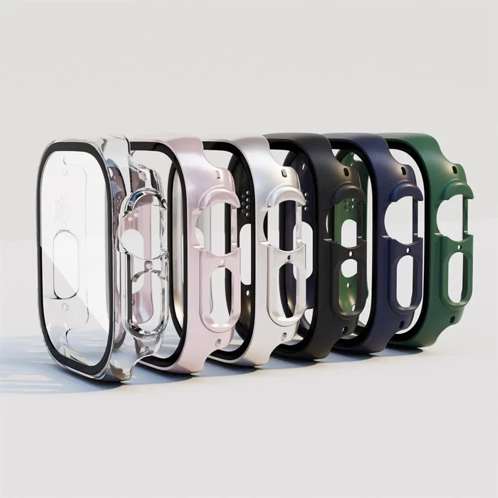 Glass+ Cover For Apple Watch case Ultra 2 49mm smartwatch Bumper+Screen Protector Tempered iwatch series apple watch Accessories