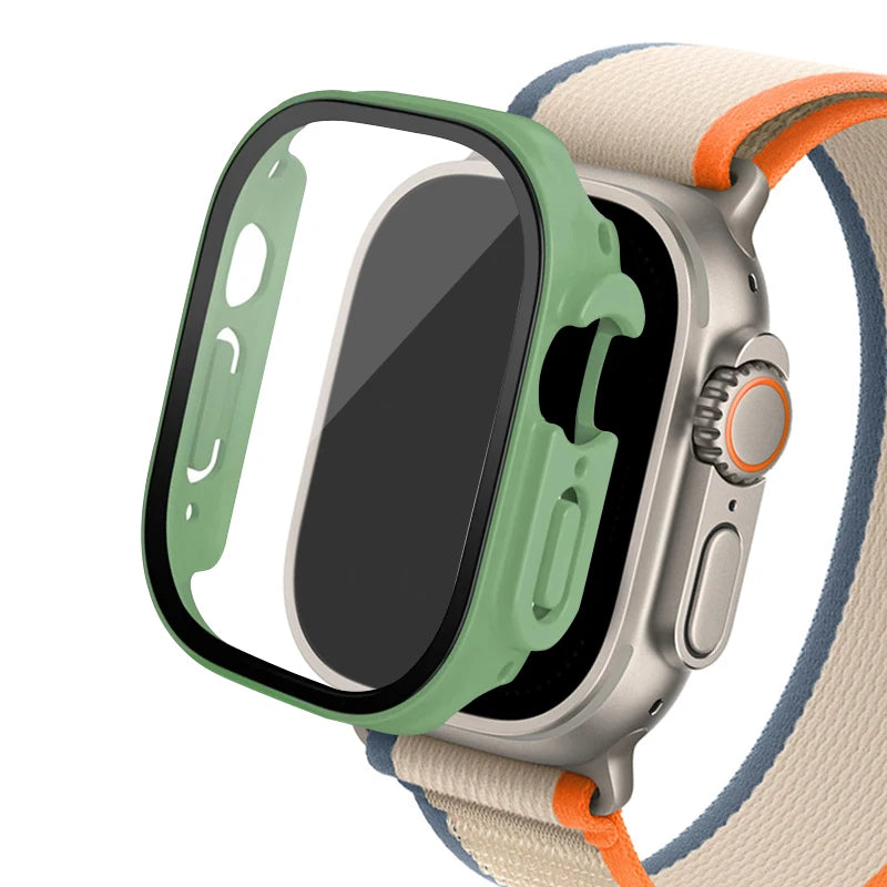 Glass+ Cover For Apple Watch case Ultra 2 49mm smartwatch Bumper+Screen Protector Tempered iwatch series apple watch Accessories