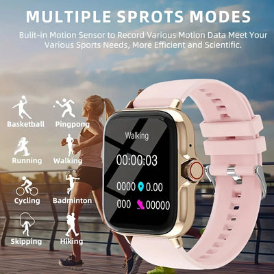 Smart watch, wireless calling /dial, multi -Sport mode,Suitable for men and women, for iPhone/Andriod