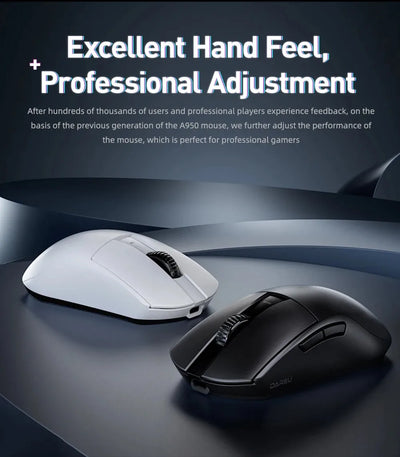 DAREU 4KHz Tri-mode 2.4G Wireless Wired PBT Mouse PAW3395 26000 DPI RGB 6 Programmable Buttons Rechargeable for PC Laptop Gamer