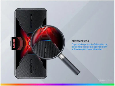 Smartphone Lenovo Legion Phone Duel 256GB - Vengeance Red 5G 12GB RAM 6,65 ”Camera. Double