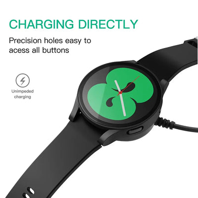 Glass+case for Samsung Galaxy Watch 4/5/6 44mm 40mm,All-Around Screen Protector Hard PC Bumper Tempered Glass for Galaxy watch 6