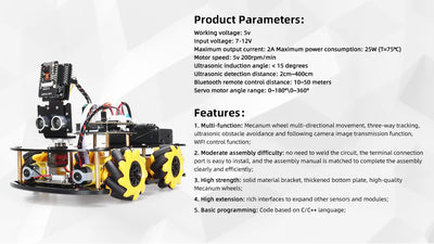 Robotic Starter Kit For Arduino Programming with ESP32 Cam and Codes, Learning and Develop Skill Smart Automation Complete Kit
