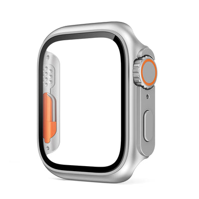 Glass+Case for Apple Watch 44mm 45mm 41mm 40mm 42mm 38mm Screen Protector Cover Change Ultra Bumper iWatch Series 9 8 7 SE 6 5