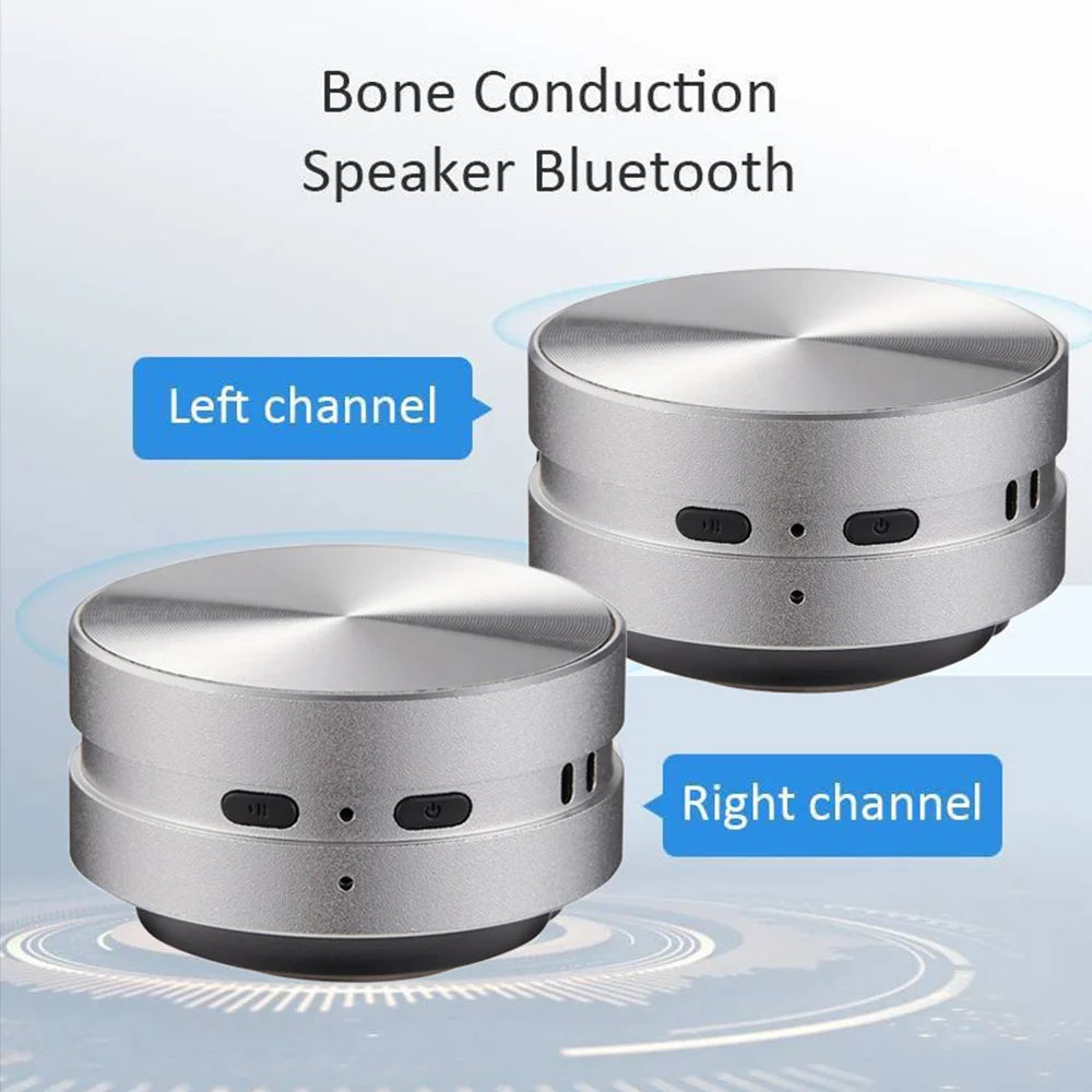 Bone Conduction Speaker Wireless Bluetooth-Compatible TWS Stereo Dual Sound Audio Box Mini Humbird Speaker With Call FM Radio