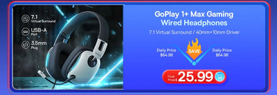 Baseus GH02 Gaming Wireless Headphone with Mic Over-Ear Headphones Bluetooth 5.3 40mm Driver 2.4G/Wireless/Cable RGB Headsets