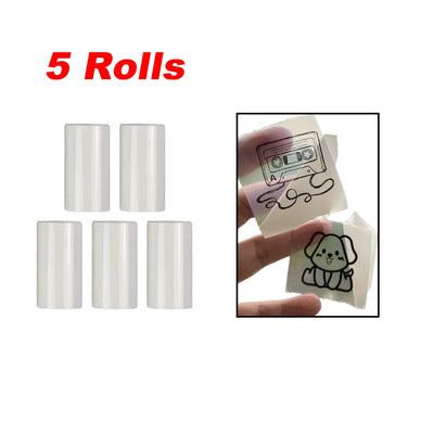 16Rolls Thermal Printer Papers 57x25mm Self-adhesive Thermal Papers HD Color Label Printers for Inkless Mini Portable Printer