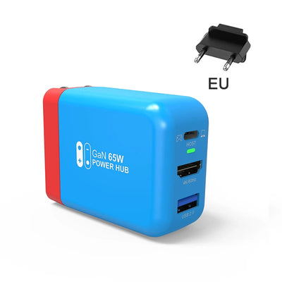 Switch Dock 65W GaN USB C Charger Power 4K HDMI-Compatible Portable Docking Station for Nintendo Switch Laptop iPad Smart Phone