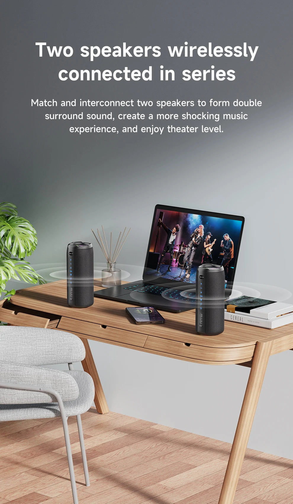 ZEALOT S49PRO 20W Portable Bluetooth Speaker Sound Box Portable IPX6 Waterproof Outdoor Stereo Music Subwoofer Party Speaker