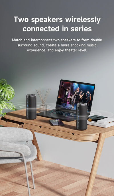 ZEALOT S49PRO 20W Portable Bluetooth Speaker Sound Box Portable IPX6 Waterproof Outdoor Stereo Music Subwoofer Party Speaker