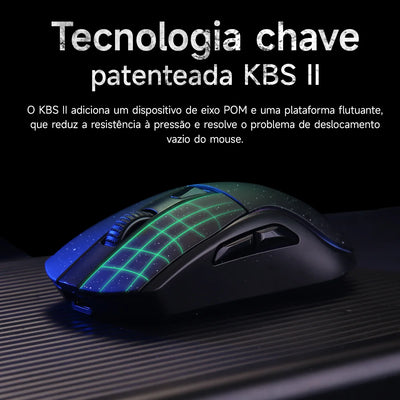 DAREU PC Gaming Mouse Tri-mode Connect Bluetooth Wired 2.4G Wireless Mice with Charging Base KBS Buttons Mous for Laptop Gamer