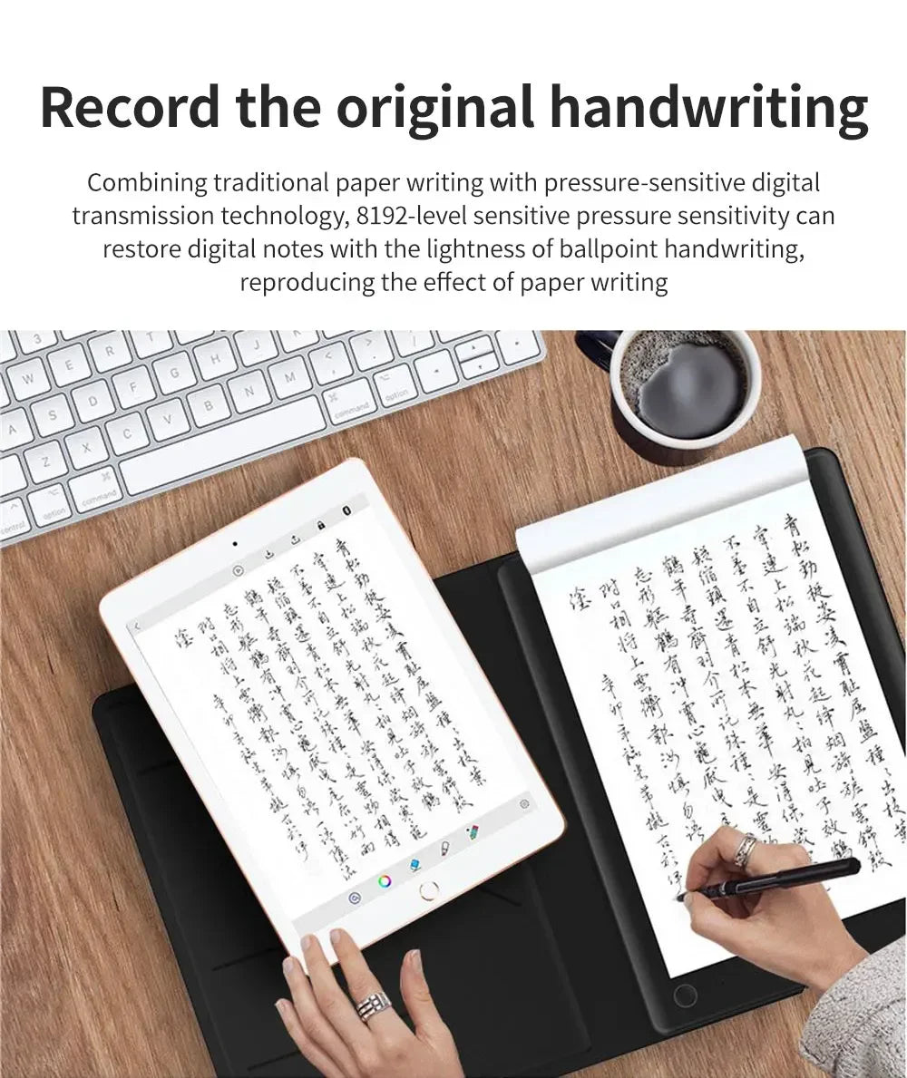 Aulidtech iNote Bluetooth Digital Smart Notebook A5 Paper Writing Board Tablet 10 Inch Smart Notebook Drawing Note Pad