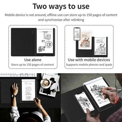 Aulidtech iNote Bluetooth Digital Smart Notebook A5 Paper Writing Board Tablet 10 Inch Smart Notebook Drawing Note Pad