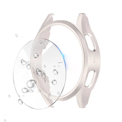 Glass+Case for Samsung Galaxy Watch 7 44mm/44mm Screen Protector Tempered Glass&Hard PC Protective Bumper Cover Accessories Set