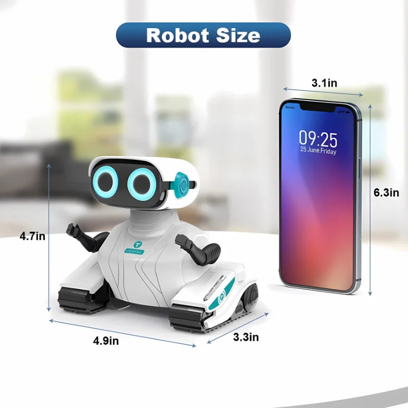 Smart Robots Emo Robot Dance Voice Command Touch Control Singing Dancing Talkking Interactive Toy Gift for Kids