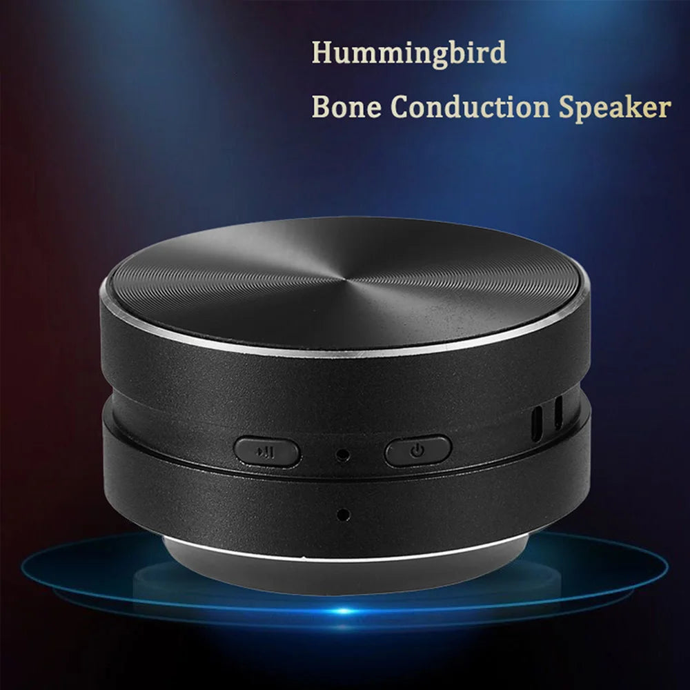 Bone Conduction Speaker Wireless Bluetooth-Compatible TWS Stereo Dual Sound Audio Box Mini Humbird Speaker With Call FM Radio