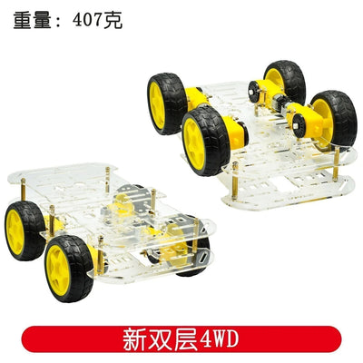 DIY Avoidance tracking Motor Smart Robot Car Chassis Kit Speed Encoder Battery Box2WD Ultrasonic module ForArduino ForUNO R3 kit