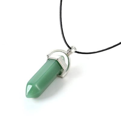 2023 Hexagonal Column Quartz Necklaces Turquoises Pink Crystal Pendent Necklace For Women Chain Natural Stone Choker Jewelry