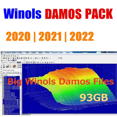 Newest ECU Programming Tool Winols 4.7 Software+ 93GB Damos Files +ECM TITANIUM 26100+ Immo Service Tool V1.2+Install Video Guid