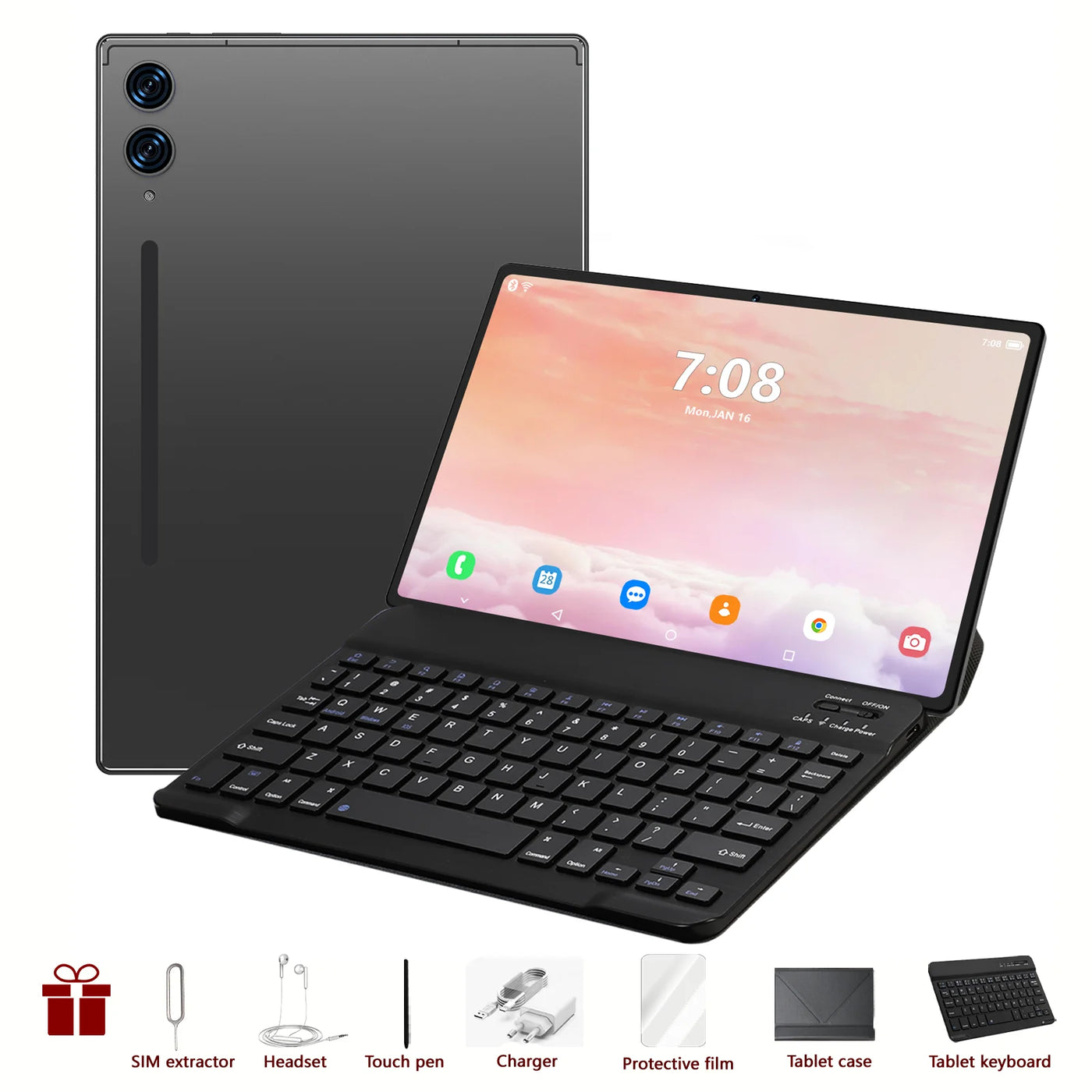 2025 S10+ SAMSNUG Tablet Android 15 Global Original 22GB+2TB 10.1inch HD 10000mAh 5G Dual SIM Card Phone Call WiFi GPS Tablet PC