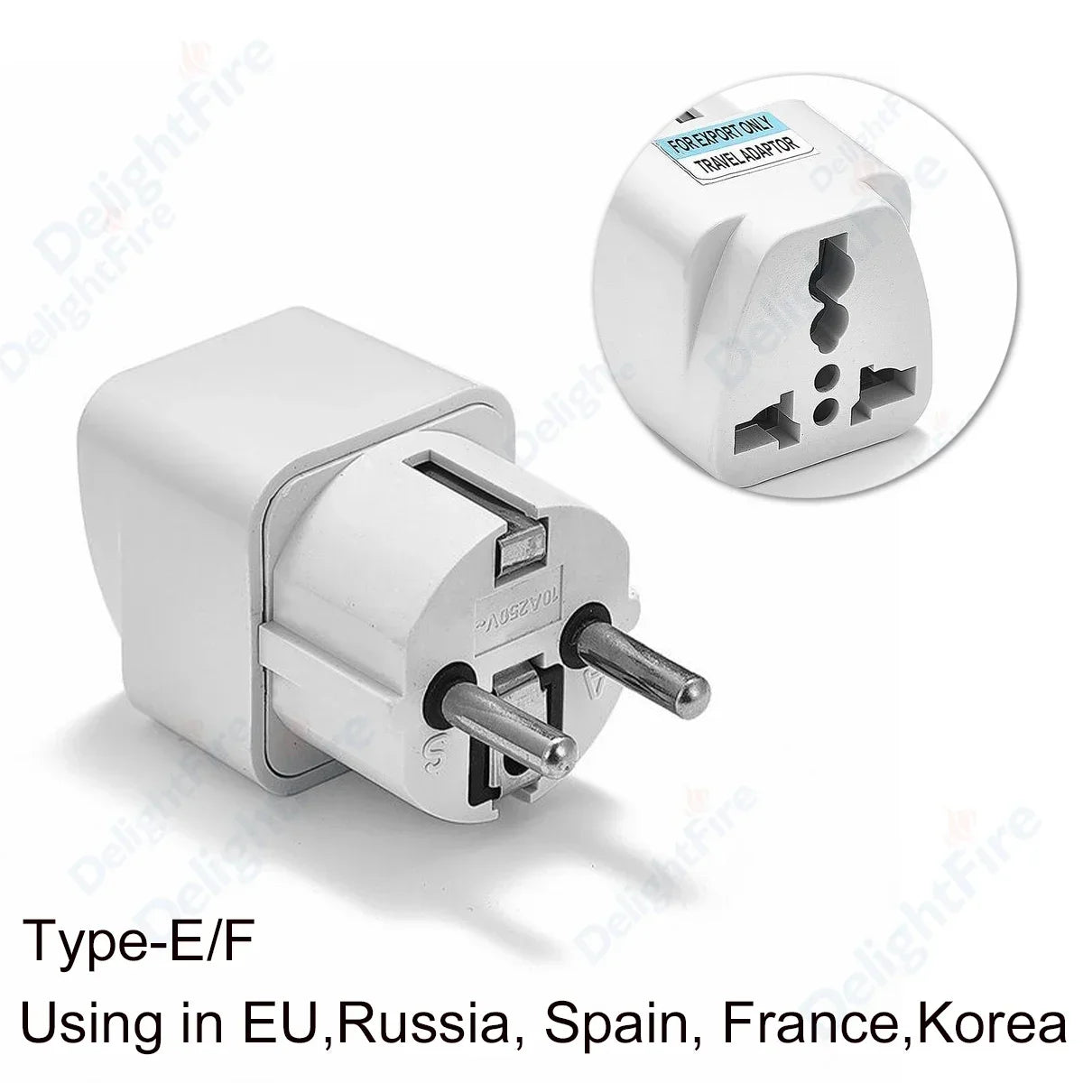 KR Plug Adapter Multifunction Universal AU UK US To EU Electrical Socket Type E/F France Spain Plug Travel Adapter AC Outlet