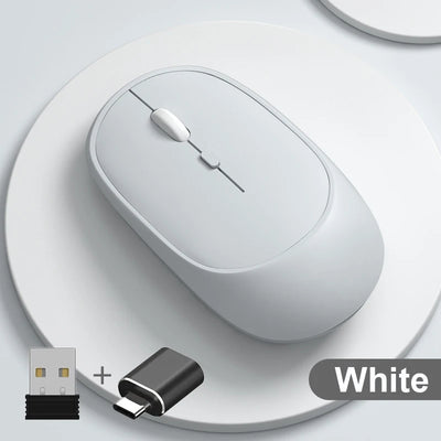 Wireless Mouse Rechargeable Mouse Gamer Dual Modes Bluetooth-compatible 2.4G USB Mute Mice For Laptop Pad Tablet Macbook Mause