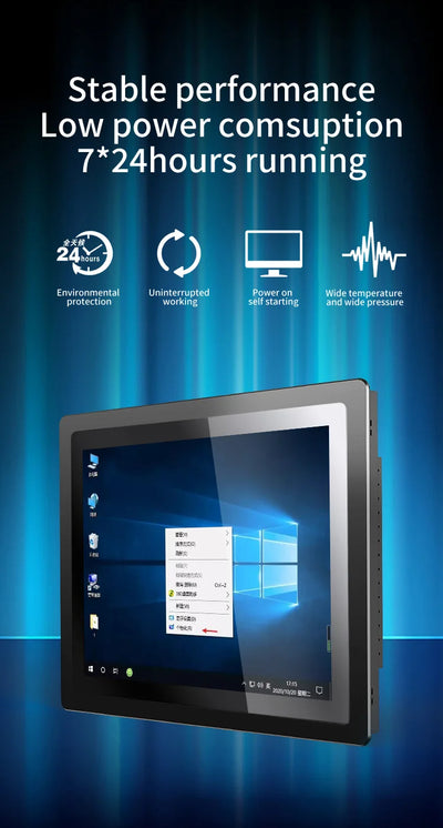 Waterproof Brightness Capacitive TouchScreen True Flat X86 Price 10.1Inch Embedded Industrial Tablet Computer Panel PC