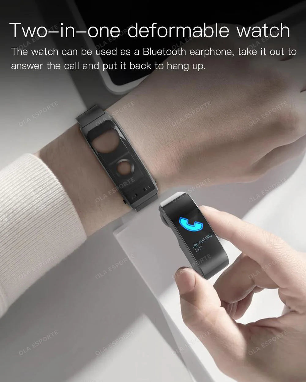 2024 New Smart Watch With Bluetooth-compatible Earphone 2-in-1 Smartwatch Bluetooth Call Health Sports Bracelet for Men Women