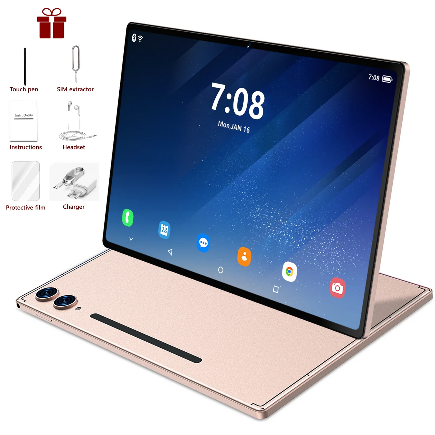2025 S10+ SAMSNUG Tablet Android 15 Global Original 22GB+2TB 10.1inch HD 10000mAh 5G Dual SIM Card Phone Call WiFi GPS Tablet PC
