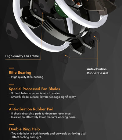 Darkflash DR11 Rgb Fan Ventoinha PC Controladora 120mm Computer Case Fan Kit 6pin Water Cooler CPU Cooling Fans Argb Ventilador