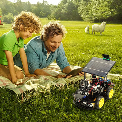 Programmable Robot Car Kit for Arduino Profesional ESP32 Cam Solar Tracking and Charging Set DIY Electronics Project Robotic Kit