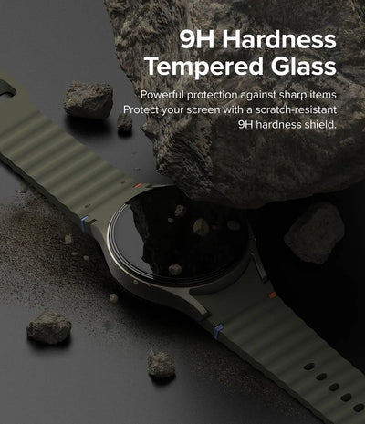 Glass+Case for Samsung Galaxy Watch 7 44mm/44mm Screen Protector Tempered Glass&Hard PC Protective Bumper Cover Accessories Set