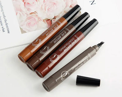 5 Colors Microblading Eyebrow Pen Waterproof Liquid Eyebrow Pencil Long Lasting Eyebrow  Pen 4 oints eyebrow pen Cosmetics