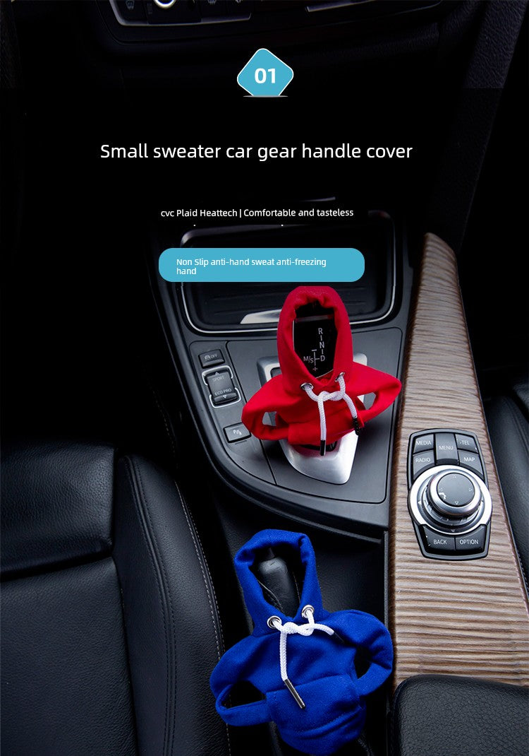 Hoodie Sweatshirt Gear Winter Hand Sweat Prevention Shift Knob Cover